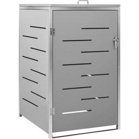 Couvercle de poubelle, 69x77,5x112,5 cm, acier inoxydable. (1/5)