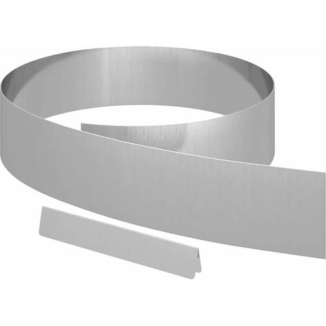 Bordure de Pelouse Argent 450 x 0,05 x 15 cm Acier galvanisé CFW635872 (1/5)
