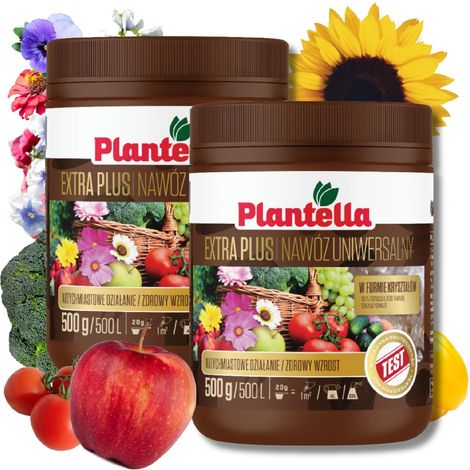 PLANTELLA EXTRA PLUS Universal-Mehrkomponentendünger NPK 20 20 20 2x500g