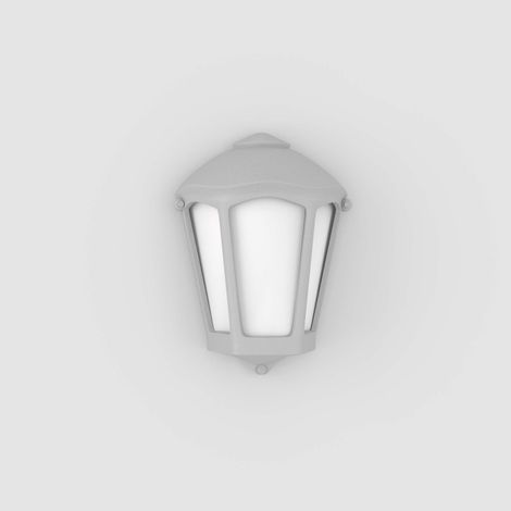 Applique murale type lanterne FUMAGALLI "FABIO" - E27 - IP55 - Gris
