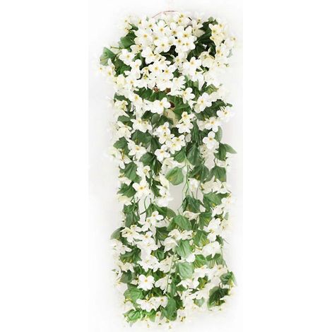 Guirlande de glycine artificielle pour suspension florale, décoration de mariage et d'extérieurblanc (1/5)