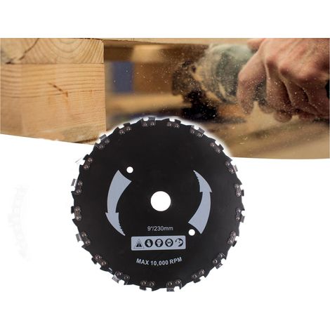 Disco Smerigliatrice Angolare 230mm 20T Lama Catena 20 Denti Taglio Legno 00073