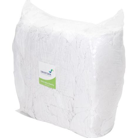 Davis & Moore 10Kg White Cotton Sheeting Wipers - Reusable