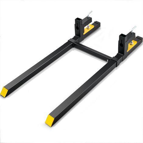 Pinces sur Fourches à Palettes 1490x100x230 mm Fourche de Tracteur Charge 907 kg Longueur 149 cm Barre Stabilisatrice Réglable Lame Fourche 109 cm pour Chargeur Tracteur Godet Chariot Élévateur (1/5)