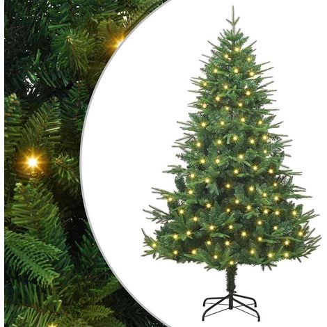 Artificial Pre-lit Christmas Tree 300 LEDs Warm White vidaXL (1/5)