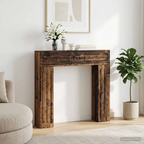 vidaXL Cornice per camino Legno antico 102 x 18 x 100,5 cm (1/5)