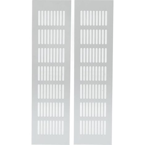 Lüftungsgitter aus silberfarbener Aluminiumlegierung, rechteckige Lüftungsgitterabdeckung für Schränke, Kleiderschränke, Wohnmobile, 80 x 300 mm / 3,14 Zoll