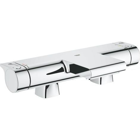 Grohe – Mitigeur thermostatique de baignoire – Finition chromée – Technologie CoolTouch anti-brûlures – Régulation TurboStat – 34176001