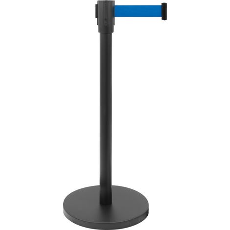 Poteau barrière - Noir - Ø360x915mm - Courroie 3m bleue - AF 306 PB - Saro