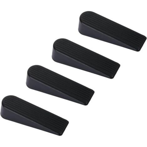 Cale Porte, 4 Pack Arrêt Cale de Porte Caoutchouc Mise A Niveau Arret de Porte, 100% Silicone, Non Toxique, Non Odeur, Noir