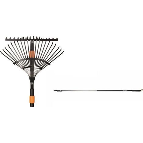 Fiskars Kit d'outils de jardin noir et orange 3 pièces
