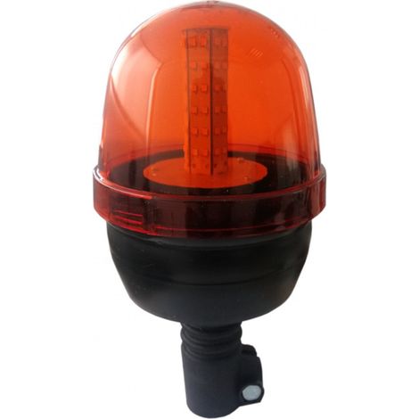 LED-Not- und Signalleuchte (Rundumleuchte) 12/24 V, orange/gelb, mit glattem Glas und 3 Lichtmodi