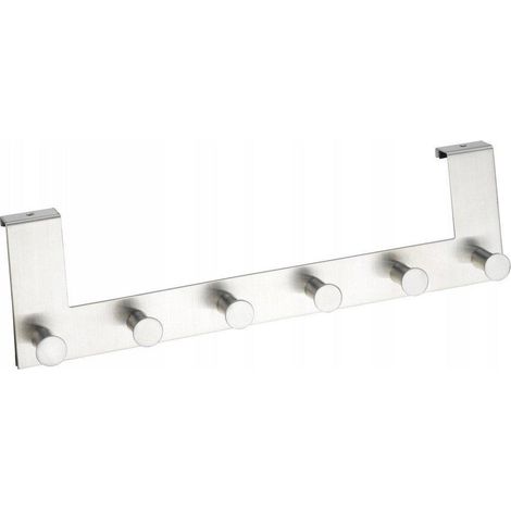 Wenko Perchero de acero inoxidable 6 ganchos