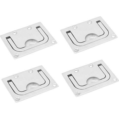 Asixxsix Lot de 4 trappes coulissantes en acier inoxydable rose (1/5)