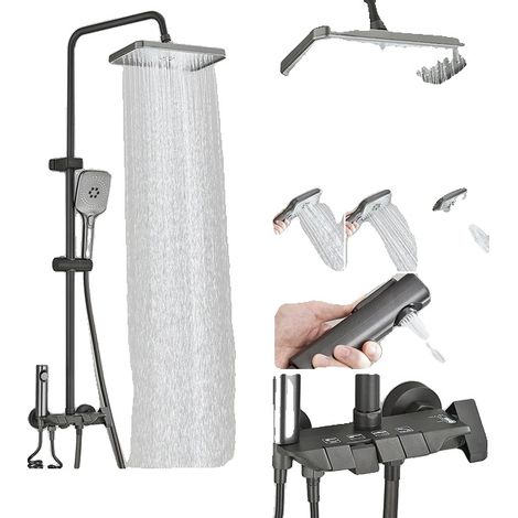 Robinet de douche, affichage numérique intelligent, sensible à la température, Gris Pistolet Sans Affichage (1/2)