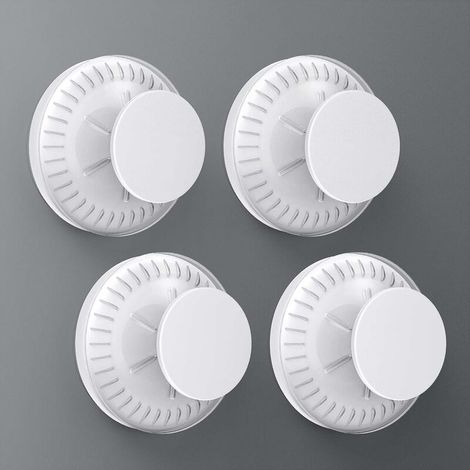Crochet Ventouse Mural, Crochet Crochet Mural d'Aspiration en Plastique avec Force Puissante Réutilisable Lot De 4 Patère Porte Serviette Couronne pour Salle De Bain/Cuisine/Bureau,5kg Blanc (1/5)