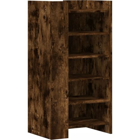 Maison Exclusive - Zapatero madera ingeniería roble ahumado 52x37
