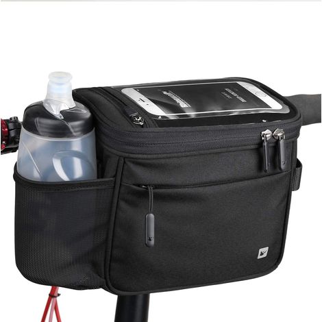 Cestino per bici, porta pranzo, borsa termica per manubrio della bicicletta, borsa per macchina fotografica, borsa per telefono con tracolla per touch screen, accessori per ciclismo