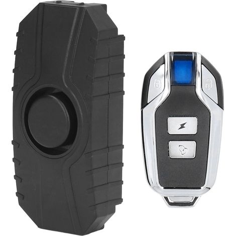 Alarme vibrante sans fil avec télécommande pour vélo, moto, scooter - Détecteur antivol à vibration, batterie lithium intégrée, télécommande avec pile bouton, installation facile, usage domestique, no (1/5)