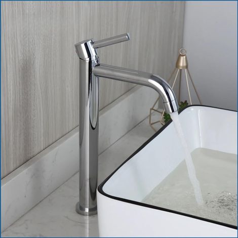 Mitigeur pour vasque, chromé, pour lavabo et usage quotidien (1/5)