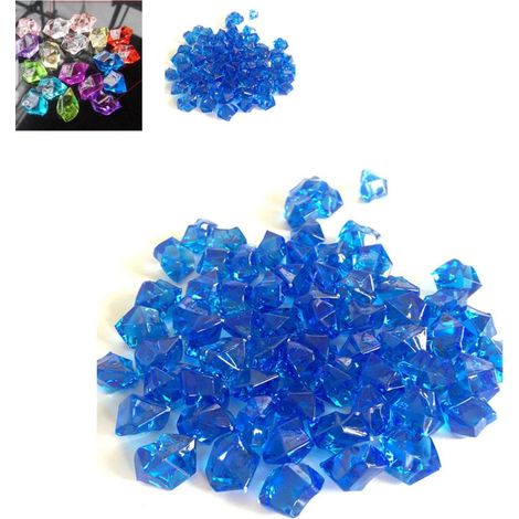 TrAdE Shop Traesio - Pietre Decorative Resina Trasparenti Brillanti Colorate Acquario Giardino -