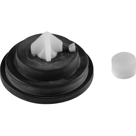 Cornat Set di pezzi di ricambio per valvola di riempimento Uni a partire dal 05/13 – Plastica – Composto da membrana cappello e tappo galleggiante – Universale compatibile/serbatoio galleggiante (1/4)