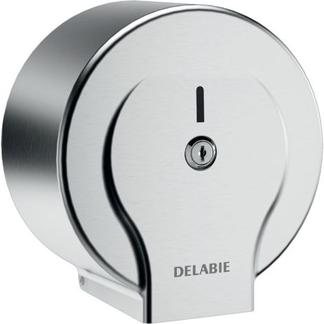 Support de papier toilette Delabie pour rouleau de papier 200 m, finition 1.4301 satiné (1/2)