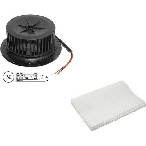 MOTORE PER CAPPA 3 VELOCITA' 100 W UNIVERSALE + 1 FILTRO BIANCO ROTAZIONE DX