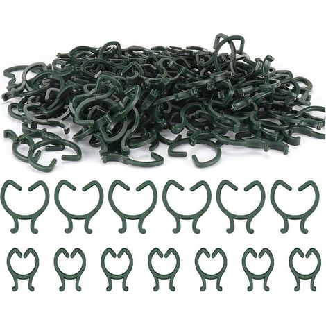 200 Pièces Clips De Vigne Végétale, 2 Taille Clips De Support pour Plantes Clips De Fixation De Vigne pour Support De Tige De Fleur De Fruit De Légume (Vert) (1/5)