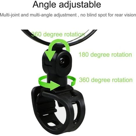 Rétroviseur Pivotant à 360 ° ,Rétroviseur Grand Angle, Convient à La Conduite en Toute Sécurité d'un Fauteuil Roulant électrique (1/4)