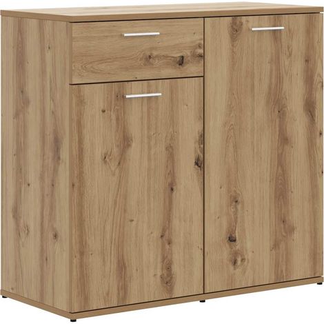 Credenza Rovere Artigianale 80x36x75 cm in Truciolato vidaXL