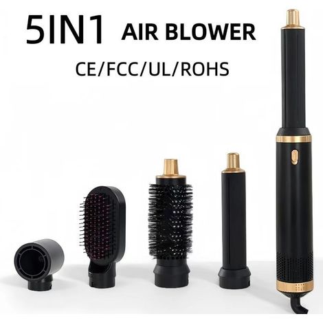 Sèche-Cheveux 5 en 1 - Brosse Coiffante, Boucleur, Lisseur, Modélisation Thermostatée-lsw (1/2)