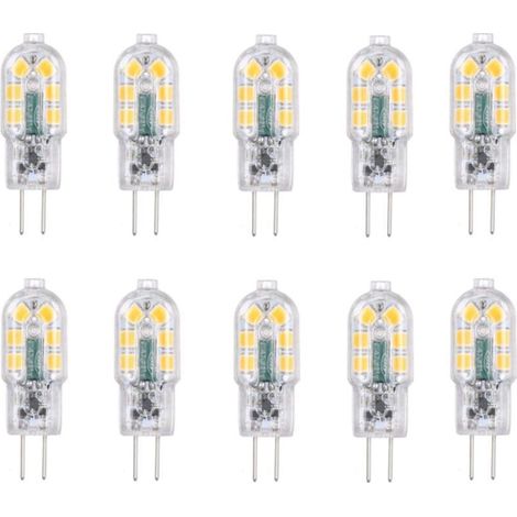 Promotional G4 2W LED Bulb, 20W Halogen Equivalent, Cool White 6000k, 200Lm, 12x SMD, 12V AC/DC - Pack of 10 (1/5)