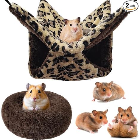 Guinea Pig Hammocks Warm Fluffy Fleece Sleeping Mat Cage Accessory for Small Animals Chinchilla (1/5)