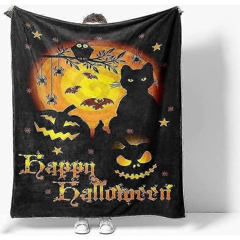 Couverture en flanelle imprimée numérique pour Halloween, Noël et autres cadeaux de Noël - Décoration - Couverture de sieste (1/4)