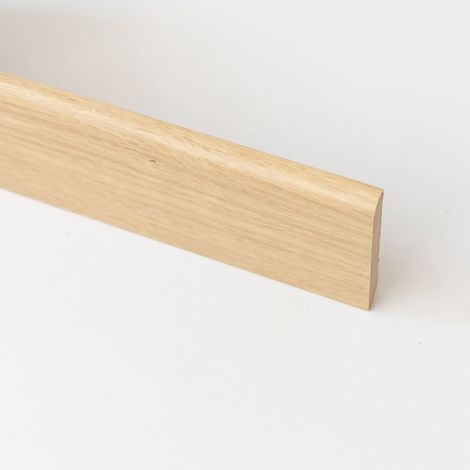 BATTISCOPA IN MDF ROVERE NATURALE MM.10X70X2400. Prezzo per 1 pezzo.