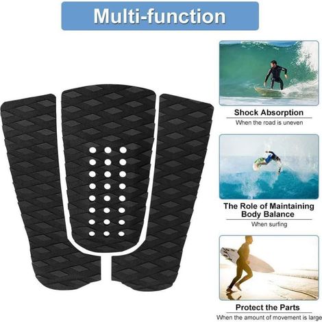 High-quality EVA floor mats for surfboards, anti-slip mats, multifunctional anti-slip mats, small tail mats, 3M surfboard accessories, three-piece perforated white anti-slip mats.