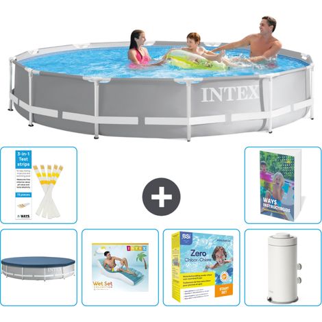 Prism Frame Pool Rund - 366x76 cm - 7-teilig S135