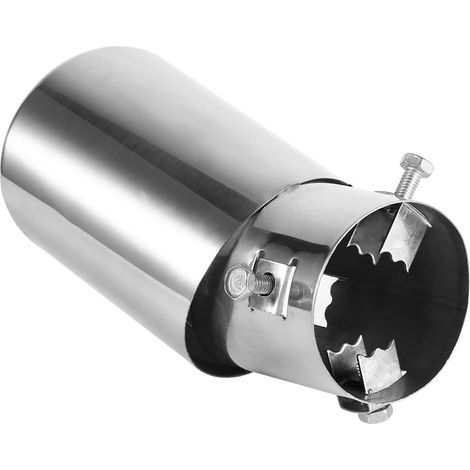 Embout d'échappement de voiture 1 pièces universel arrière rond inoxydable silencieux d'échappement automatique tuyau d'échappementsilencieux sortie de pot