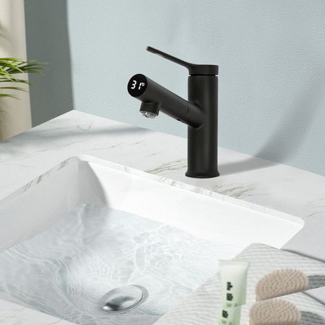 Rubinetto bagno estraibile con indicatore temperatura, rubinetto monocomando G1/2" DE (1/5)