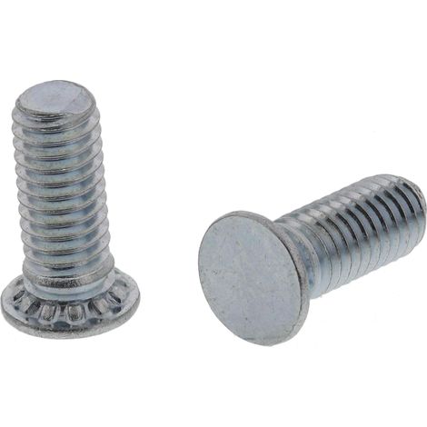 Goujon autosertissable RS PRO Acier Galvanisé et passivé, M3, longueur: 8mm ( Prix pour Sachet de 50 )