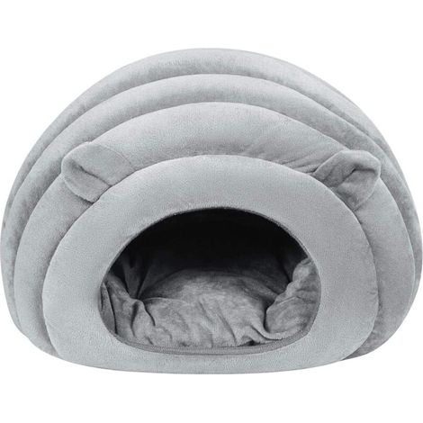 Mezheng – Cuccia per gatti a forma di igloo – Comoda cuccia in microfibra 38x42x33 cm – Cuscino sfoderabile – Per animali domestici fino a 9 kg (1/4)
