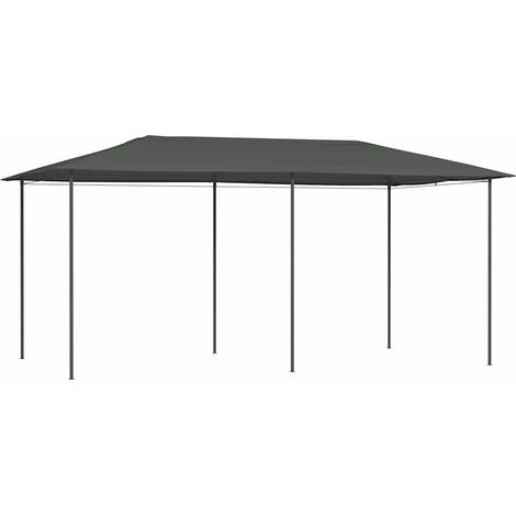 Tonnelle de Jardin Tente de réception - Rapide à Installer 3x6x2,6 m Anthracite 160 g/m² BV404413 - BonneVie (1/3)