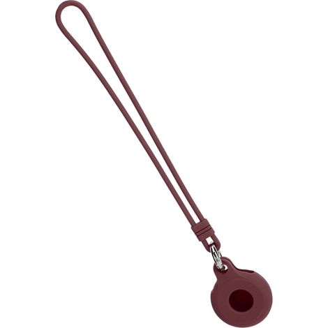 Étui de Protection en Silicone Anti-Chute pour Traqueur Apple, Coque Marron Ronde (1/5)