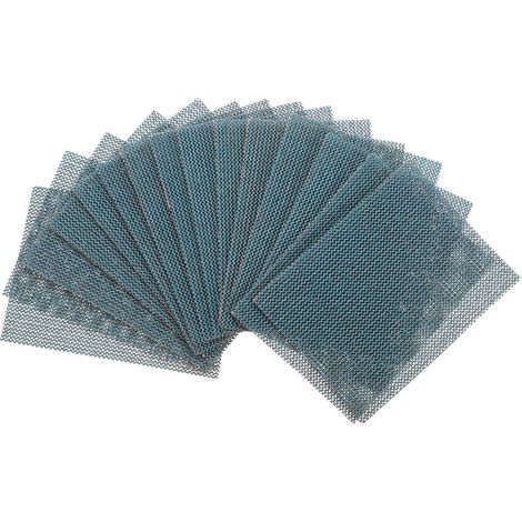 15 Pcs Maille Ponçage Feuilles 120 Grains 3" x 4" Céramique Abrasif Humide Sec Papier de verre Sans poussière Crochet et Boucle Tampons abrasifs pour Voiture Travail (1/5)