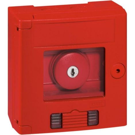 Coffret bris de glace coup de poing IP44 rouge avec 2 voyant - montage en saillie - LEGRAND