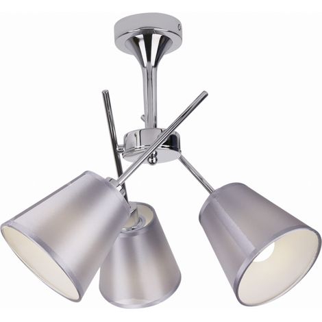 Plafoniera Candellux VOX 33-70623 3xE14 cromo tessuto
