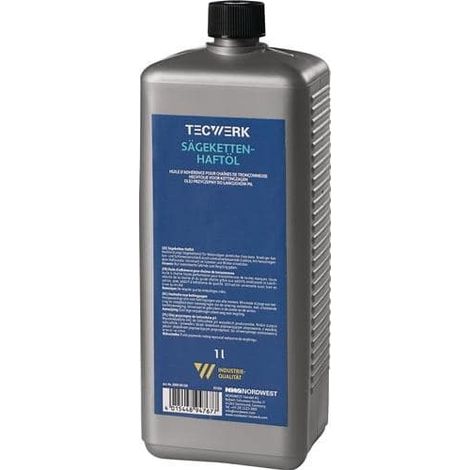 TECWERK Sägekettenhaftöl 75-95 mm²/s (bei 40GradC) 1l Flasche TECWERK (1/2)