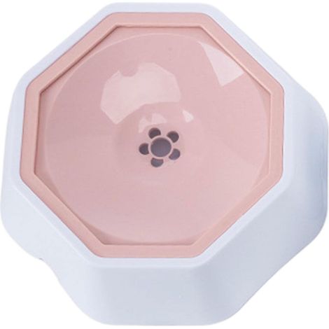 Large Floating Dog Water Bowl Cat Water Bowl Anti-Splash, Anti-Choke, for Travel in Vehicle Pink (1/5)