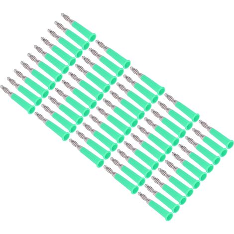 50pcs Fiche Banane Lanterne ABS Alliage Zinc Soudure Connecteur Enceinte 4mm Prise Vert Lot (1/5)
